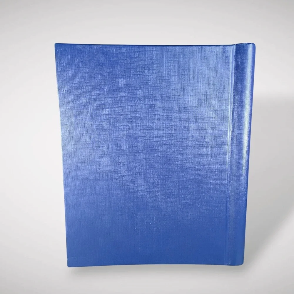 Photo Album Blue‎ Faux Leather Spiral Magnetic Self Adhesive 10 Pages Unused